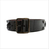 Rag Recycle Black Snake Studded Leather Belt