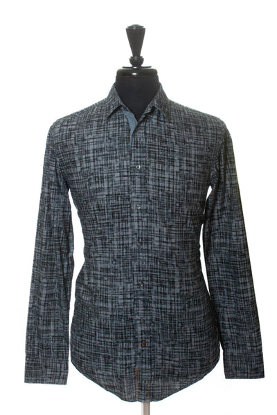 Hugo Boss Grey Check Cliff Casual Shirt