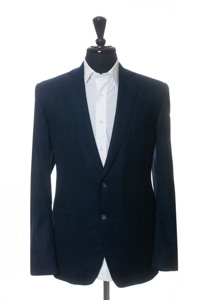 Sam Abouhassan Navy Blue Dormeuil Jet Blazer