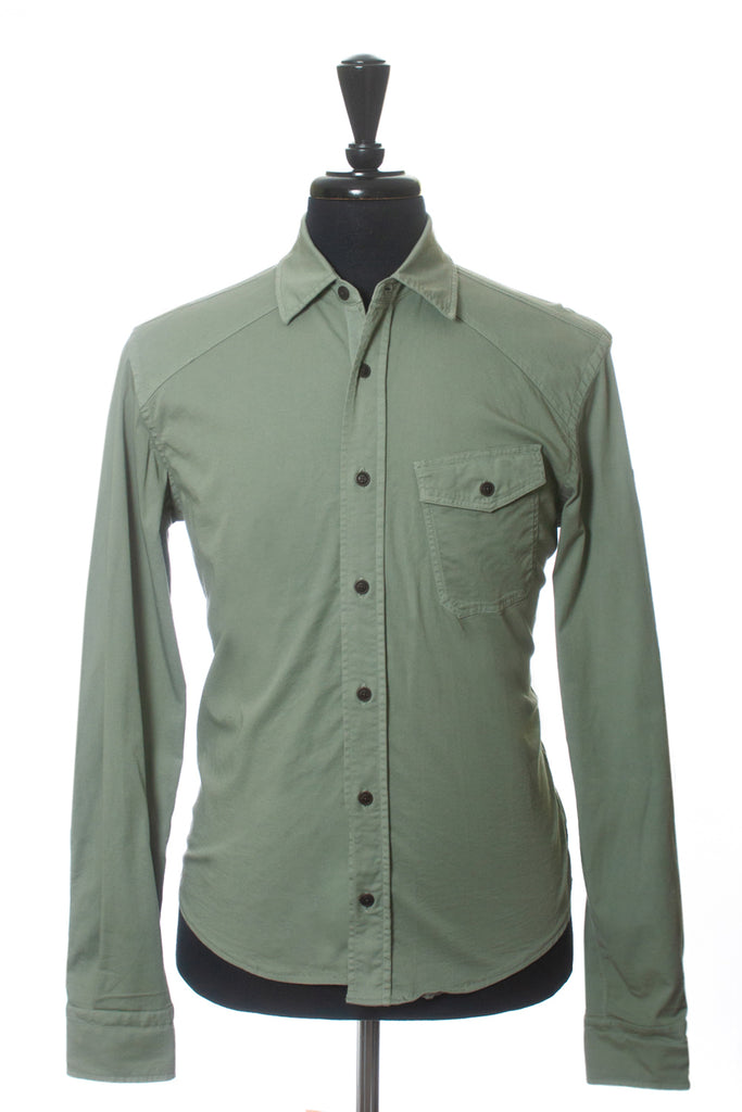 Belstaff Green Cotton Casual Shirt