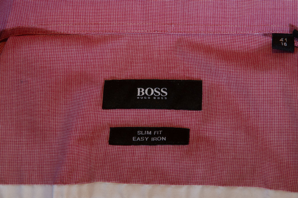 Hugo Boss Red Slim Fit Jerris Short Sleeve Shirt