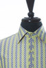 Robert Graham Green Embroidered Checkered Stripe Shirt