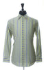 Robert Graham Green Embroidered Checkered Stripe Shirt