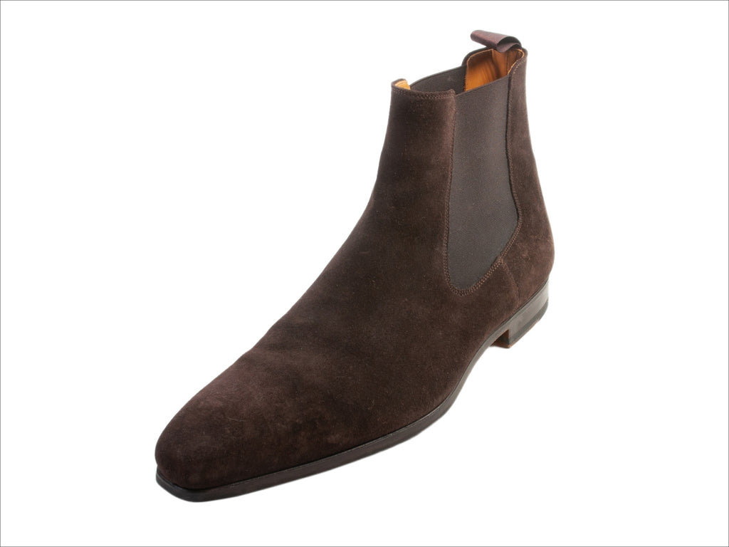 Magnanni Brown Suede Chelsea Boots