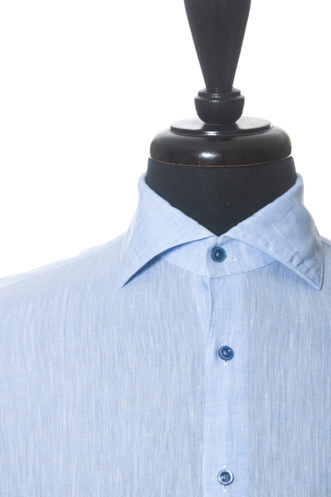 Stenstroms Slimline Blue Linen Shirt