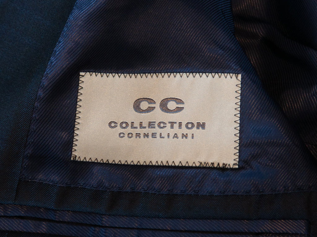 Corneliani Collection Navy Blue Retailored Blazer