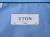 Eton Medium Blue Slim Fit Satin Twill Shirt