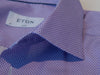 Eton Purple Geometric Print Slim Fit Poplin Shirt