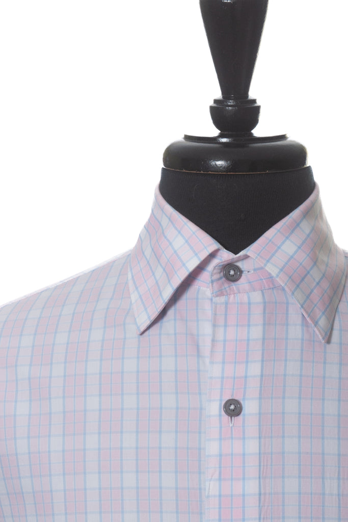 Ermenegildo Zegna Pink Check Dress Shirt