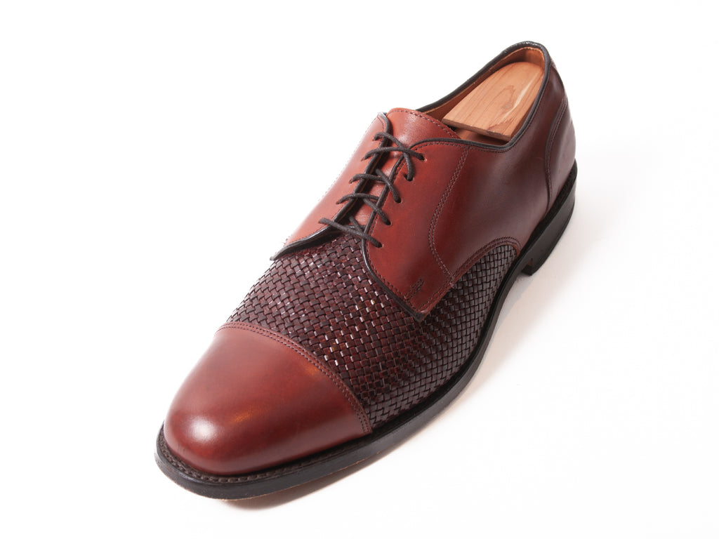 Allen Edmonds Brown Lauderdale Woven Leather Derbys