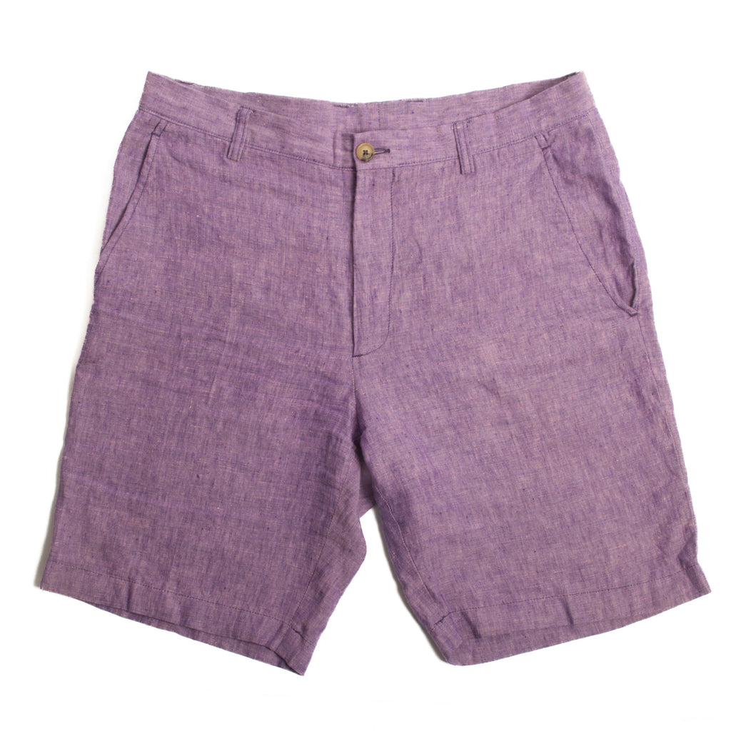 Etro Purple Linen Shorts