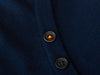 Hugo Boss Navy Blue Button V-Neck Sweater