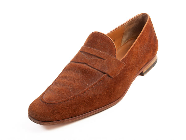 Magnanni Tobacco Brown Suede Loafers