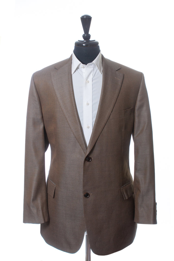 Hugo Boss Brown Pasolini Wool-Silk Blazer