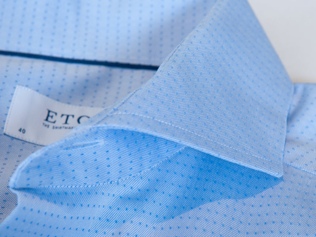 Eton Slim Fit Blue Dot Signature Twill Shirt