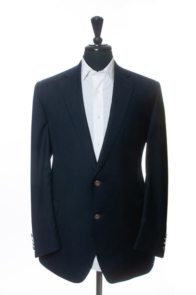 Sam Abouhassan Navy Blue Wool Blazer