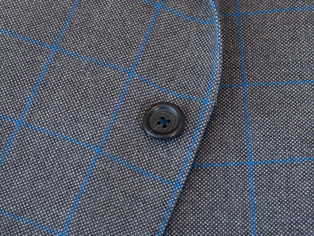 Samuelsohn Blue On Grey Check Bennet Suit
