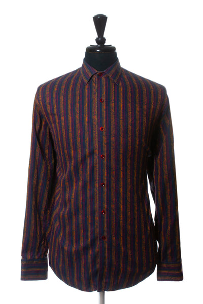 Robert Graham Brown on Navy Striped Classic Fit Shirt