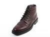 Canali Campari Brown Pebbled Leather Wingtip Boots