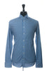 Eton Blue Gingham Check Slim Fit Poplin Shirt