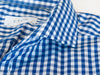 Eton Blue Gingham Check Slim Fit Poplin Shirt