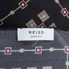 Reiss Black Print Pocket Square