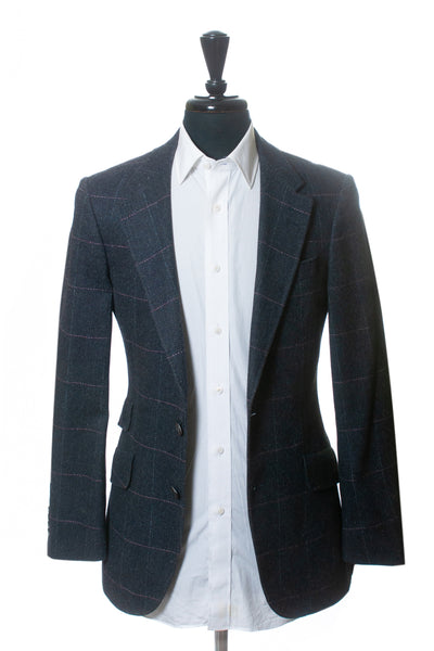 Paul Smith Slate Grey Check Tweed Byard Blazer