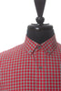 Hugo Boss Red on Grey Check Straight Fit Emingway Shirt