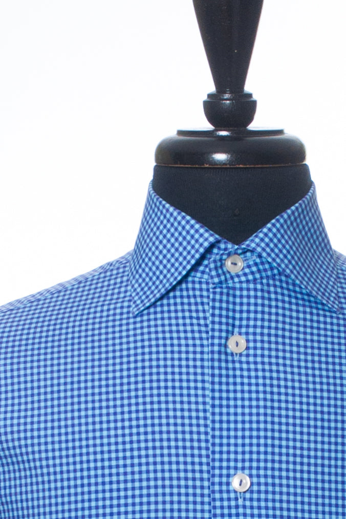 Eton Blue Check Contemporary Fit Shirt