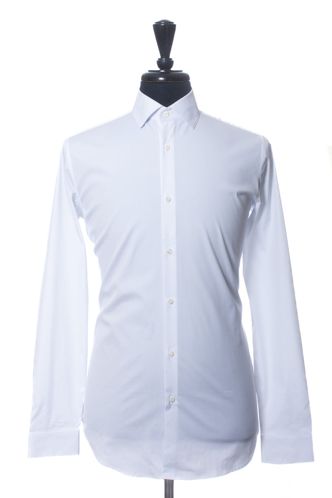 Eton White Silk Blend Contemporary Fit Shirt