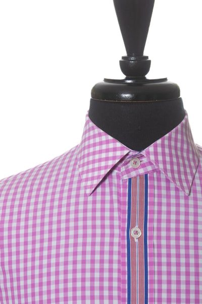 Bugatchi Pink Check Shaped Fit Shirt