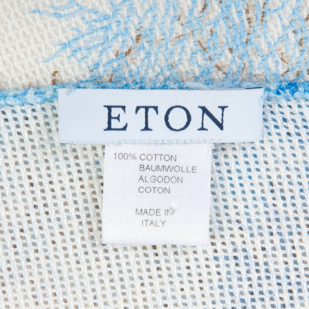 Eton Coral Print Gauze Knit Cotton Pocket Square