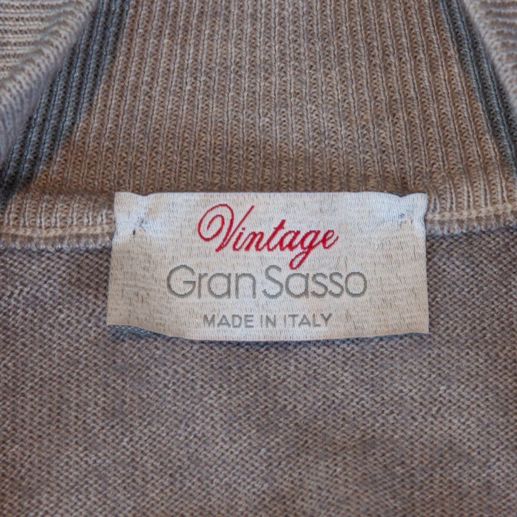 Gran Sasso Vintage Grey Full-Zip Sweater