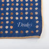 Drake’s Blue Polka Dot Pocket Square