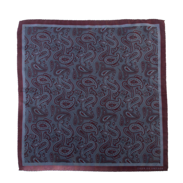 Tiger of Sweden Merlot Paisley Pocket Square