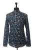 Eton Navy Blue Slim Fit Floral Print Signature Twill Shirt