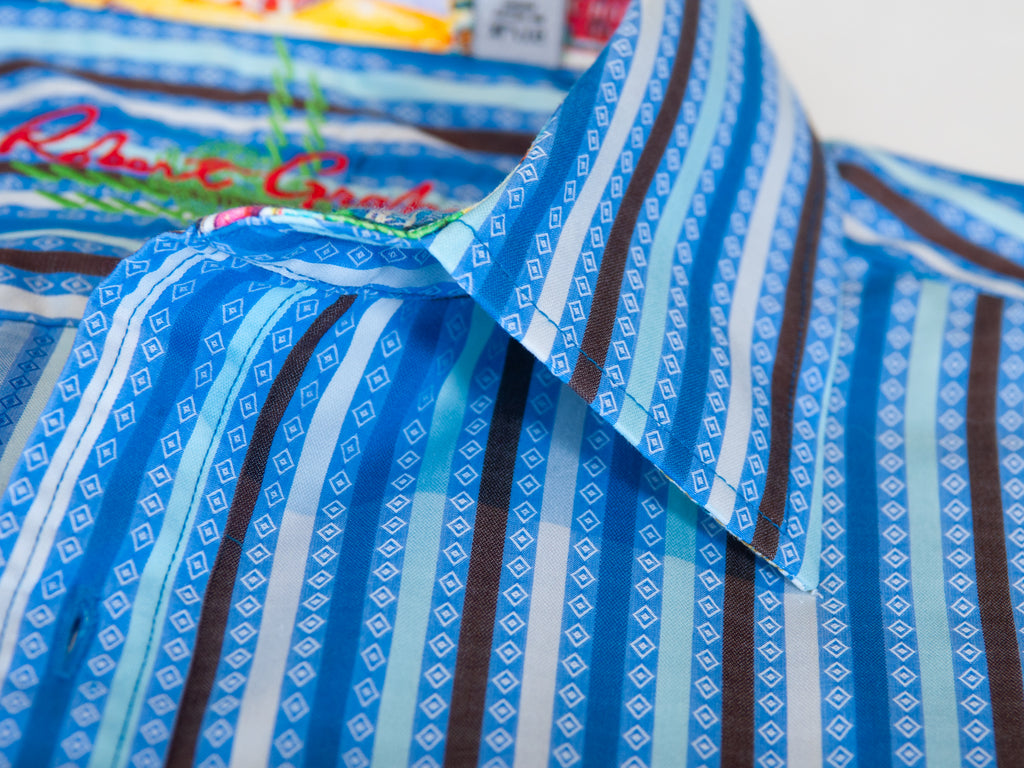 Robert Graham Blue Striped Shirt