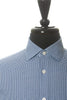 ZZegna Blue and White Houndstooth Regular Fit Shirt