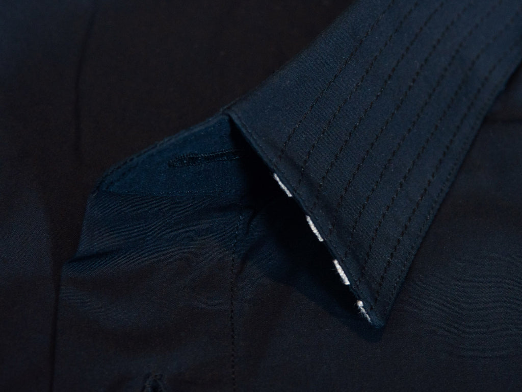 Dior Black Stitch Collar Dress Shirt