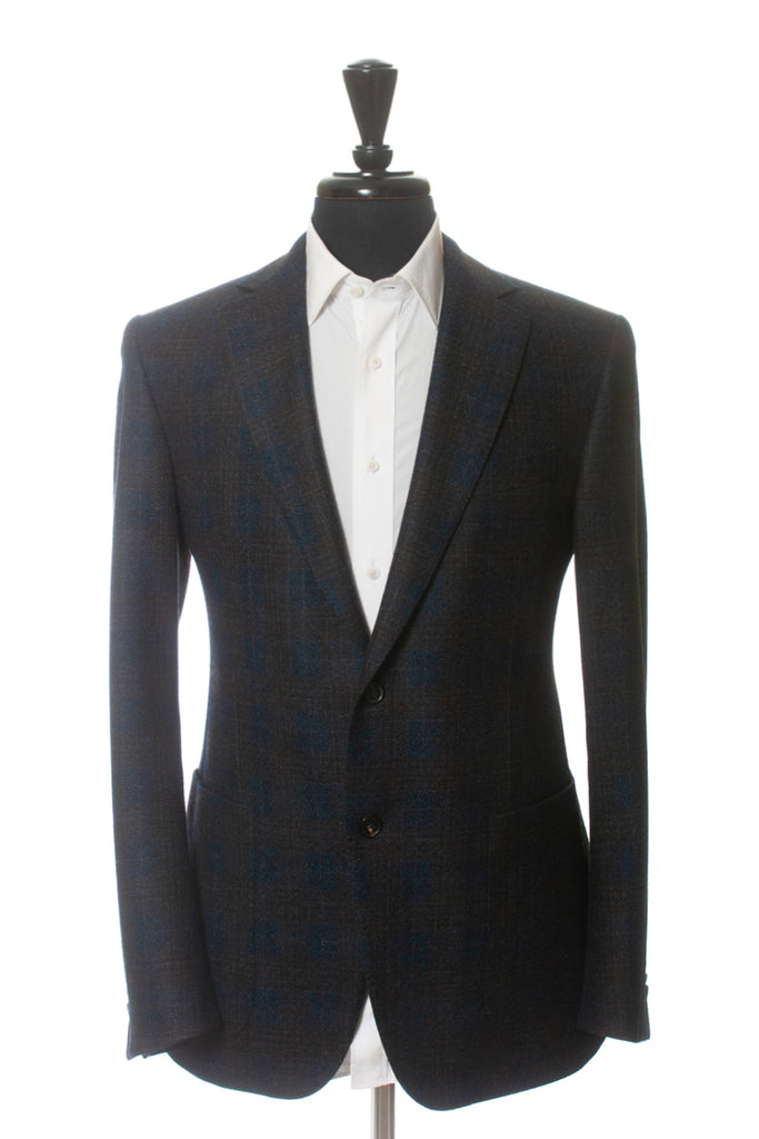 Pal Zileri Brown on Dark Blue Check Vincenza Blazer