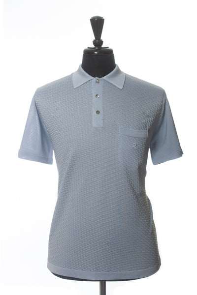 Montagut Light Grey Knit Polo Shirt