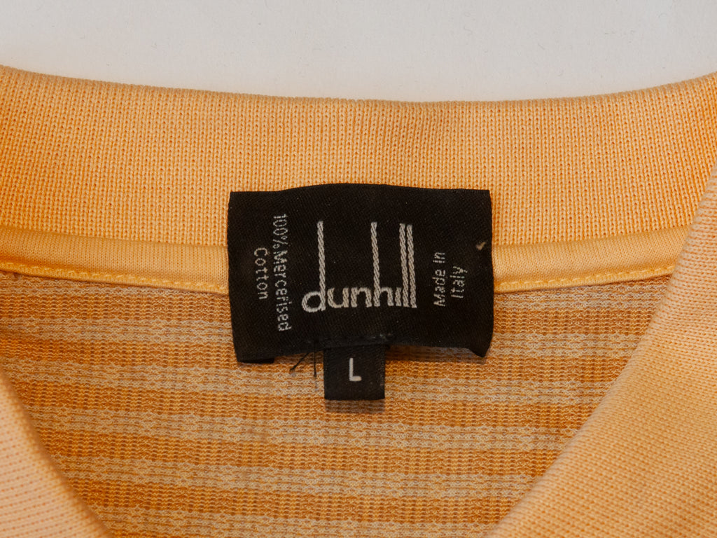 Dunhill Light Orange Long Sleeve Polo Shirt