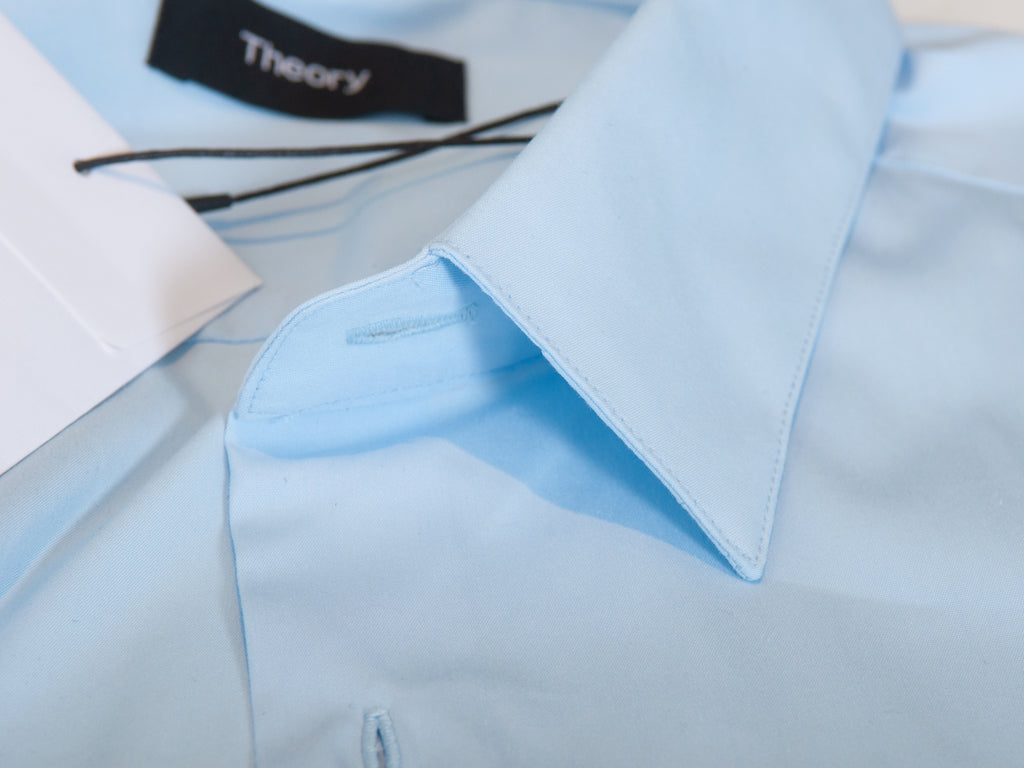 Theory Light Blue Sylvain Wealth Dress Shirt