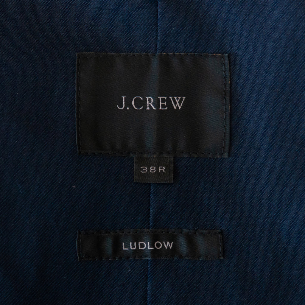 J.Crew Dark Blue Wool Cotton Ludlow Blazer