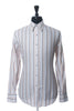 Robert Graham Brown and White Striped Shirt