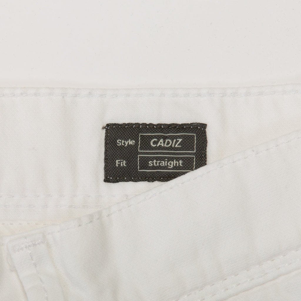 Brax White Cadiz Straight 5-Pocket Pants