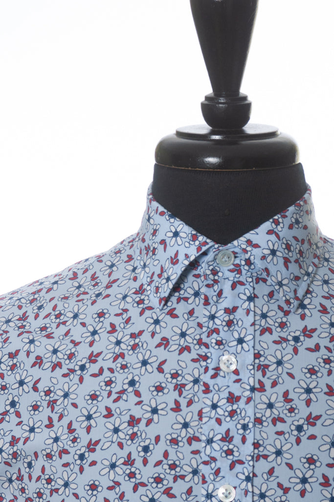 Lardini Light Blue Floral Shirt