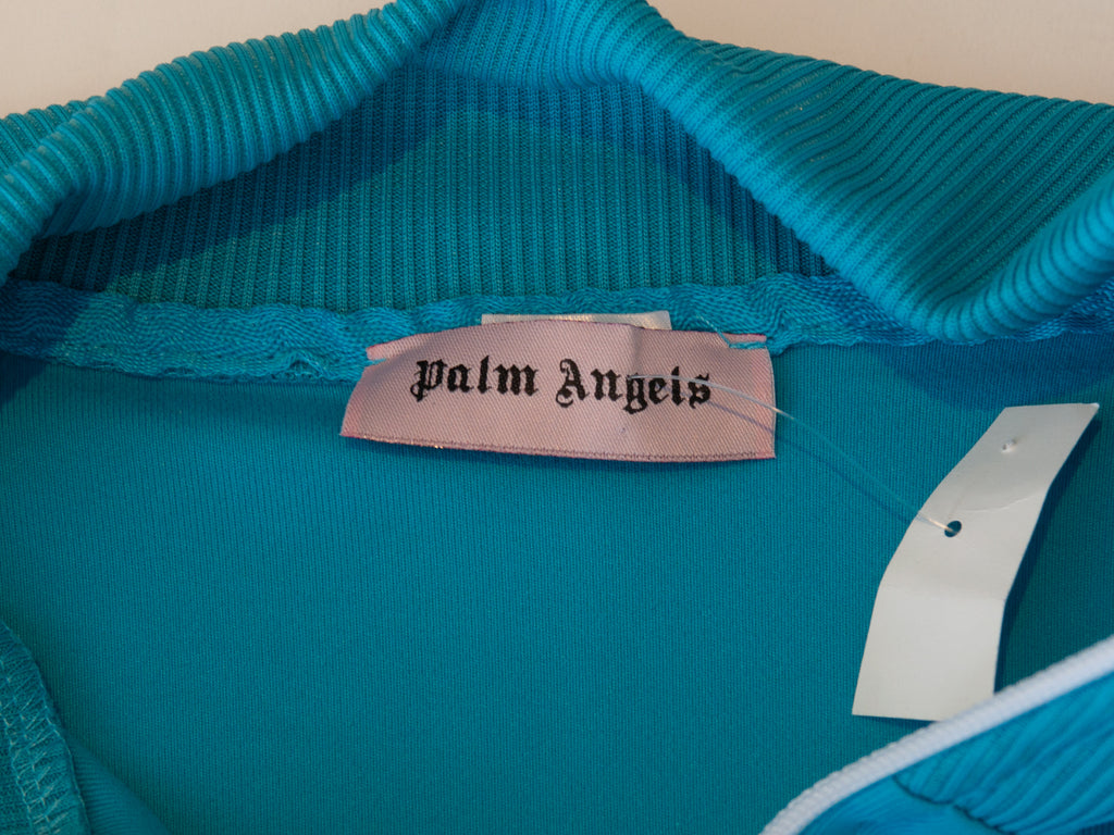 Palm Angels Pink on Blue Logo Track Jacket