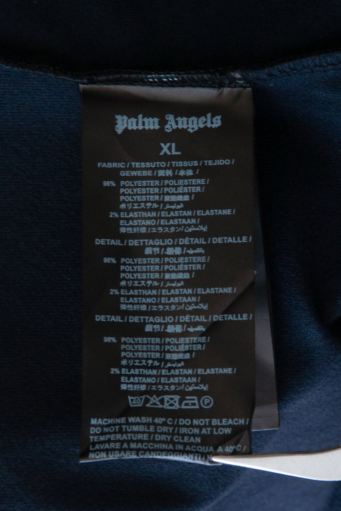 Palm Angels Pink on Navy Blue Logo Track Jacket