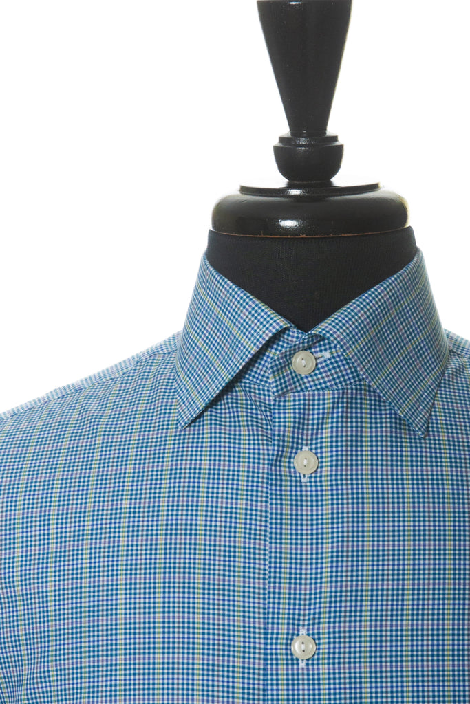 Eton Blue Check Contemporary Fit York Shirt